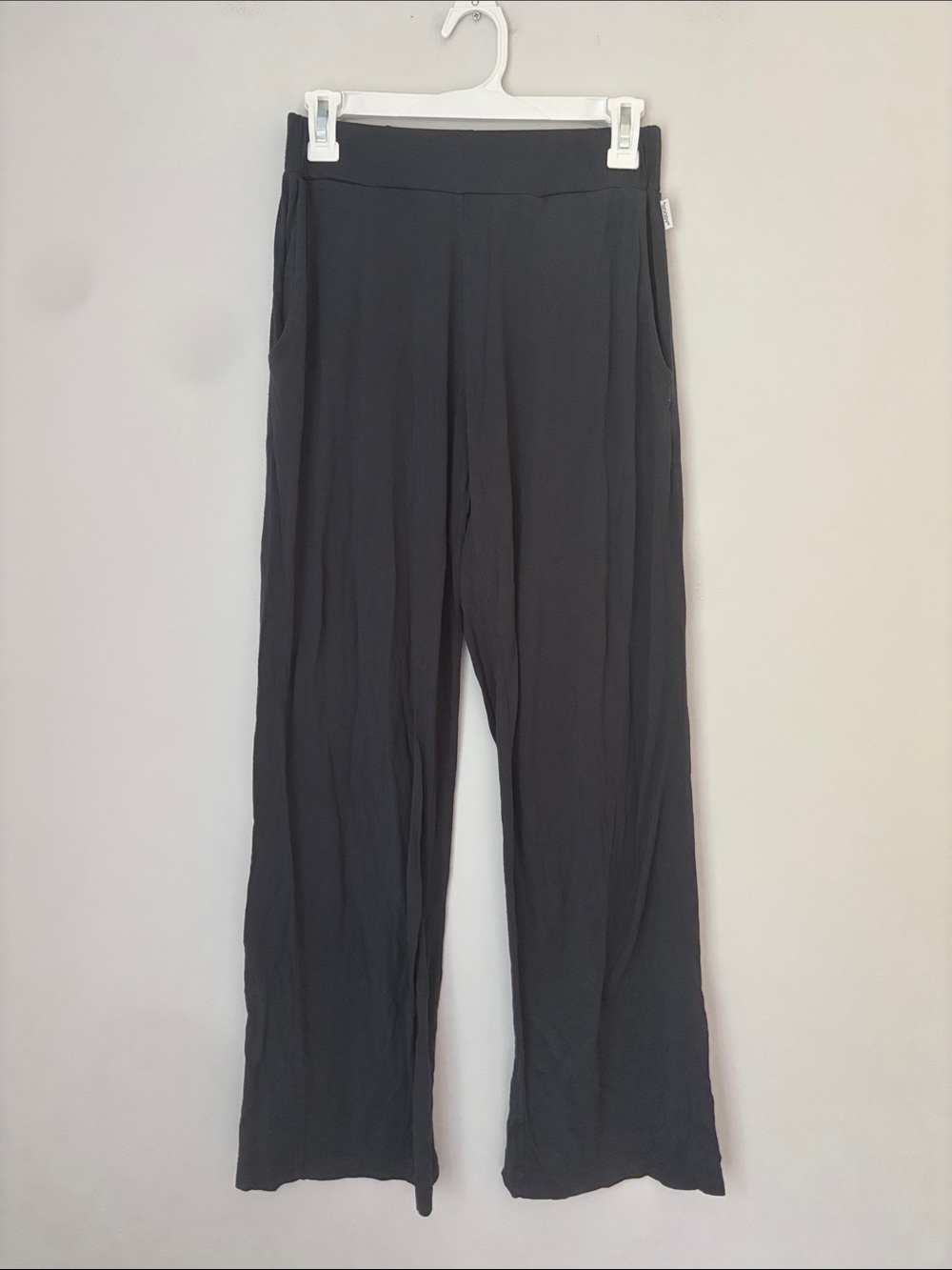 BOODY Women's Bamboo Navy High Rise Wide Leg Lounge Pant Size Small